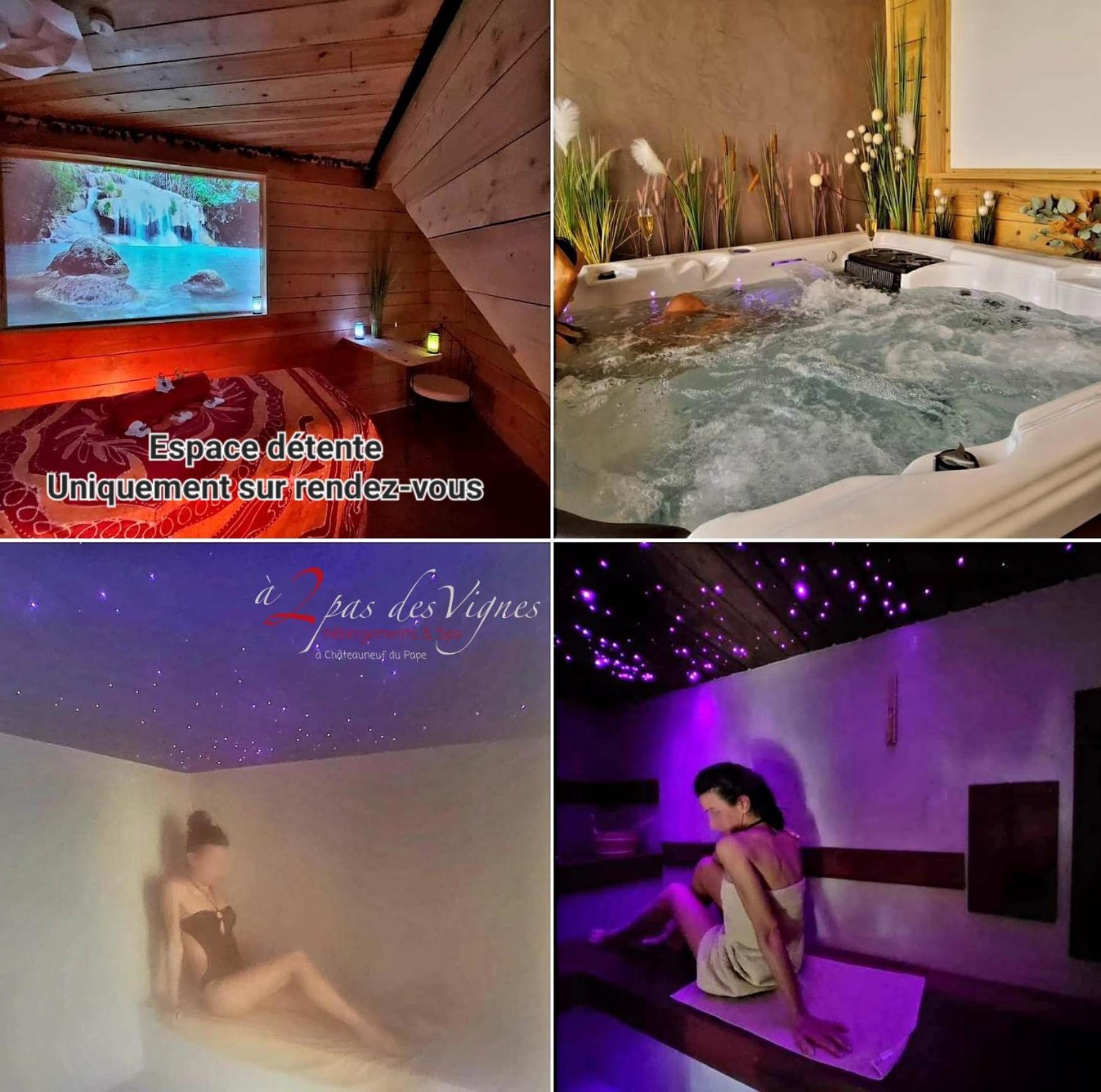 A 2 Pas Des Vignes, Hebergements Et Spa, Maison Numero 6, A Chateauneuf Du Pape Bagian luar foto